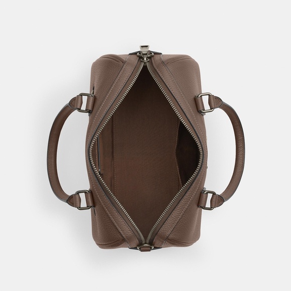 NEVER USED - Rowan Satchel Bag in Dark Stone with Gunmetal Accents - Picture 6 of 11